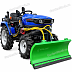 Синий трактор FARMTRAC с зелёным отвалом(1)