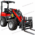 Красный мини-погрузчик Kubota с вилами(1)