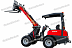 Красный мини-погрузчик Kubota с вилами(6)