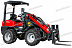 Красный погрузчик Kubota с вилами