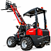 Красный телескопический погрузчик Kubota с вилами(1)