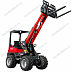 Красный телескопический погрузчик Kubota с вилами(2)