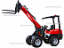 Красный телескопический погрузчик Kubota