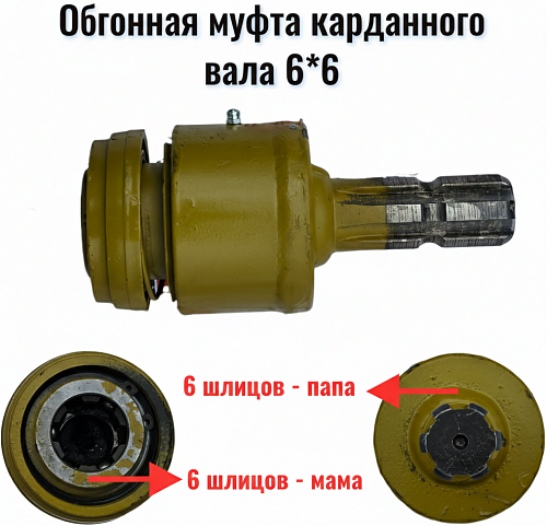 Муфта обгонная карданного вала 6*6 для тракторов от 20-55 л.с.