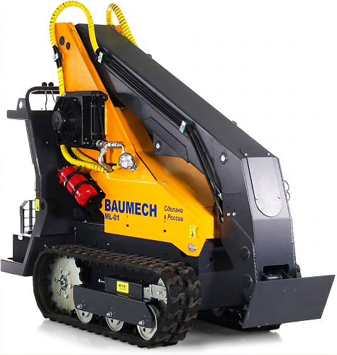 Универсальная машина мини-погрузчик Baumech ML-01 с двигателем Lifan 192FD дизель на гусеницах с платформой оператора