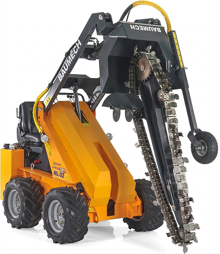 Универсальная машина мини-погрузчик Baumech ML-02 Pro + траншеекопатель 90 см. с двигателем Zongshen GB750 EFI V-Twin инжектор
