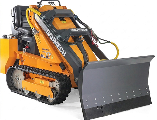 Универсальная машина мини-погрузчик Baumech ML-03 Pro + гидравлический отвал 120 см. с двигателем Zongshen GB750 EFI V-Twin инжектор