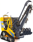 Самоходный гусеничный траншеекопатель Baumech ТКС1 с двигателем Zongshen GB750 EFI V-Twin инжектор (скорость копки грунта до 60 м/ч), 762 кг