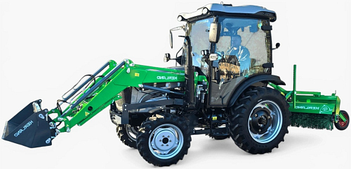 Коммунальная машина Kerland Pro 654TE1 Premium (навесной погрузчик + щётка в комплекте)